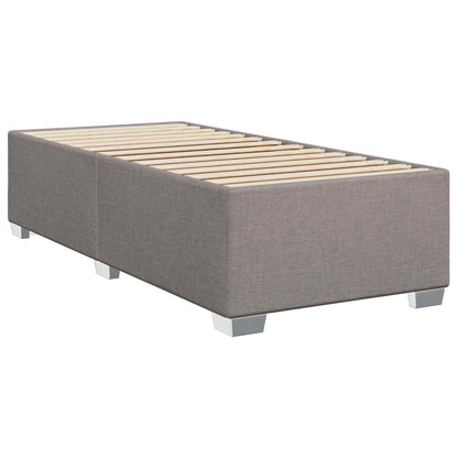 Letto box spring con materasso Tortora 100 x 200 cm Tessuto