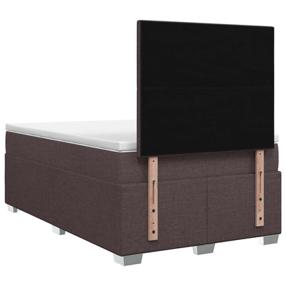 Letto box spring con materasso Marrone Scuro 120 x 190 cm