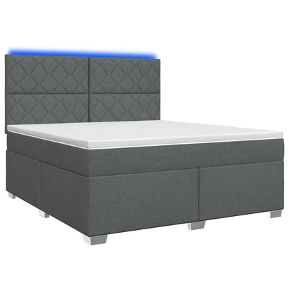 Letto box spring con materasso Grigio Scuro 140 x 190 cm | homemem39
