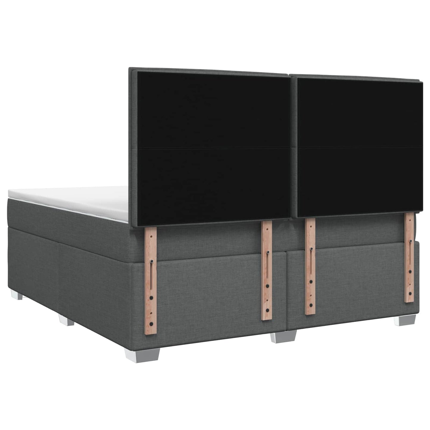 Letto box spring con materasso Grigio Scuro 140 x 190 cm | homemem39