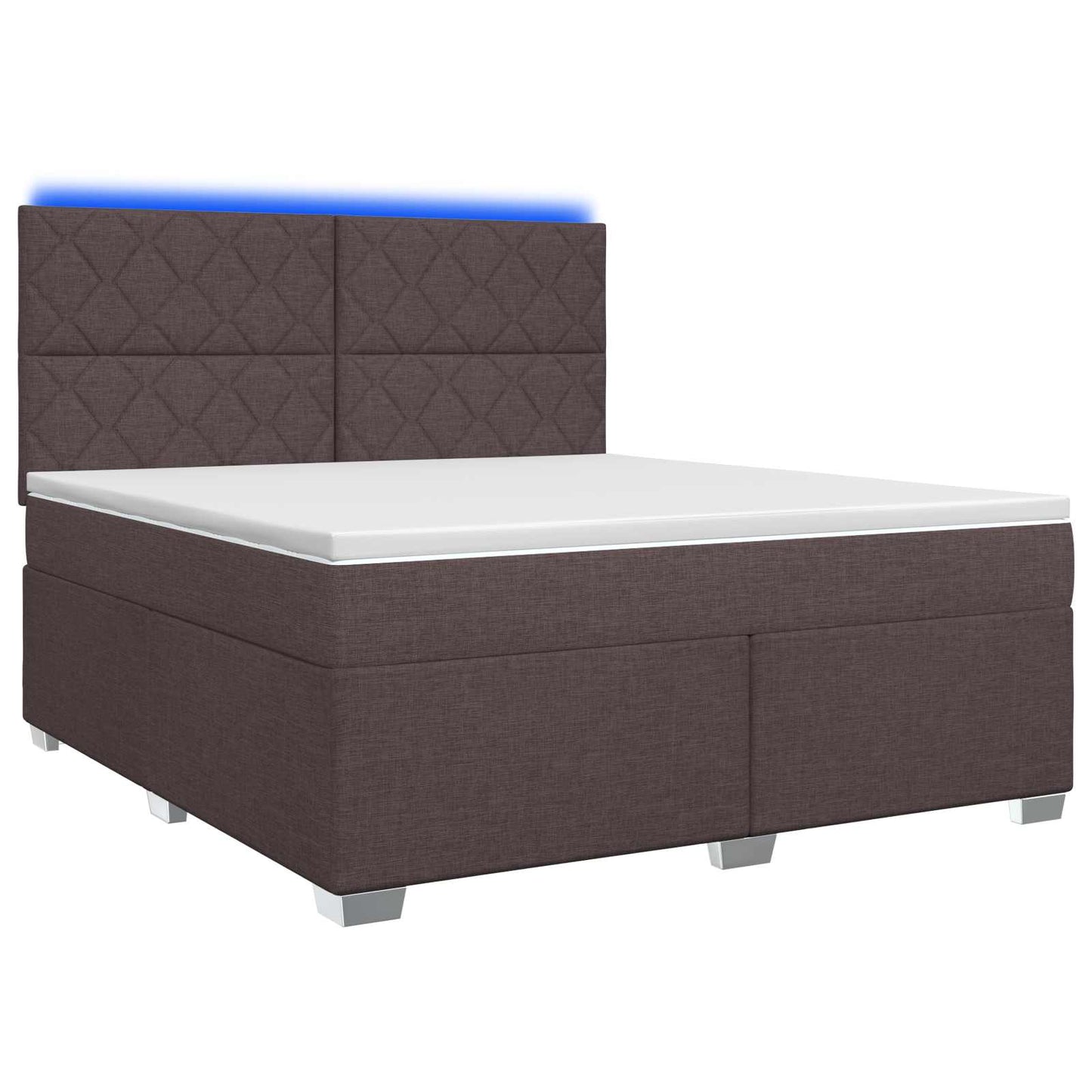 Letto box spring con materasso Marrone Scuro 140 x 190 cm | homemem39