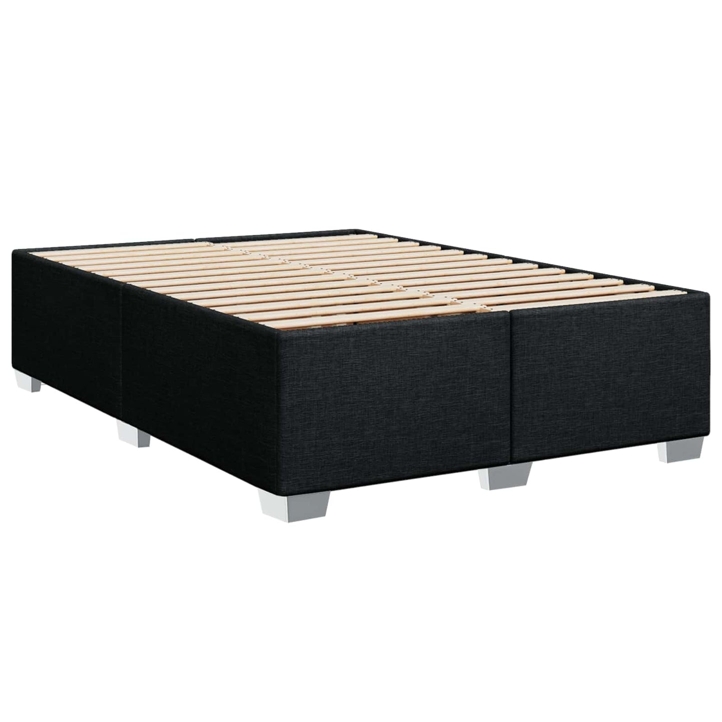 Letto box spring con materasso Nero 140 x 200 cm Tessuto | homemem39