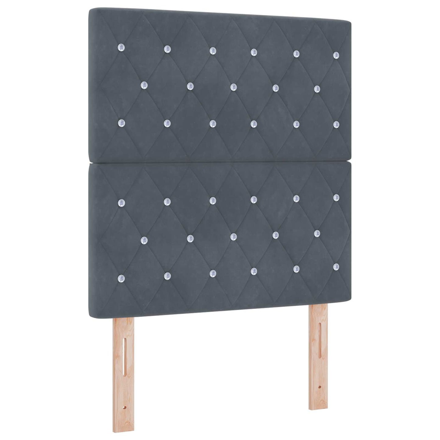 Letto box spring con materasso Grigio Scuro 80 x 200 cm Velluto | homemem39