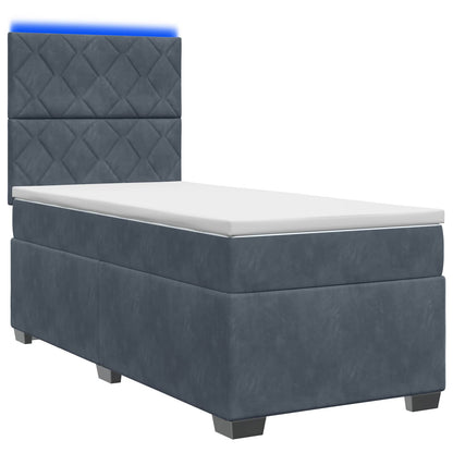 Letto box spring con materasso Grigio Scuro 100 x 200 cm | homemem39