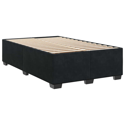 Letto box spring con materasso Nero 120 x 190 cm Velluto | homemem39