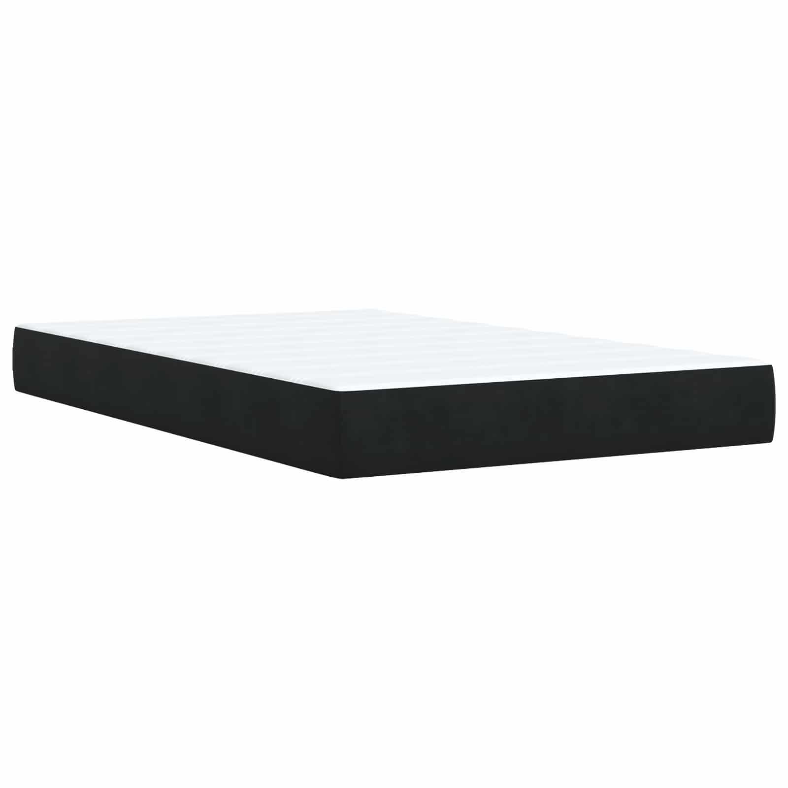 Letto box spring con materasso Nero 120 x 190 cm Velluto | homemem39