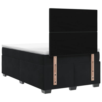 Letto box spring con materasso Nero 120 x 190 cm Velluto | homemem39