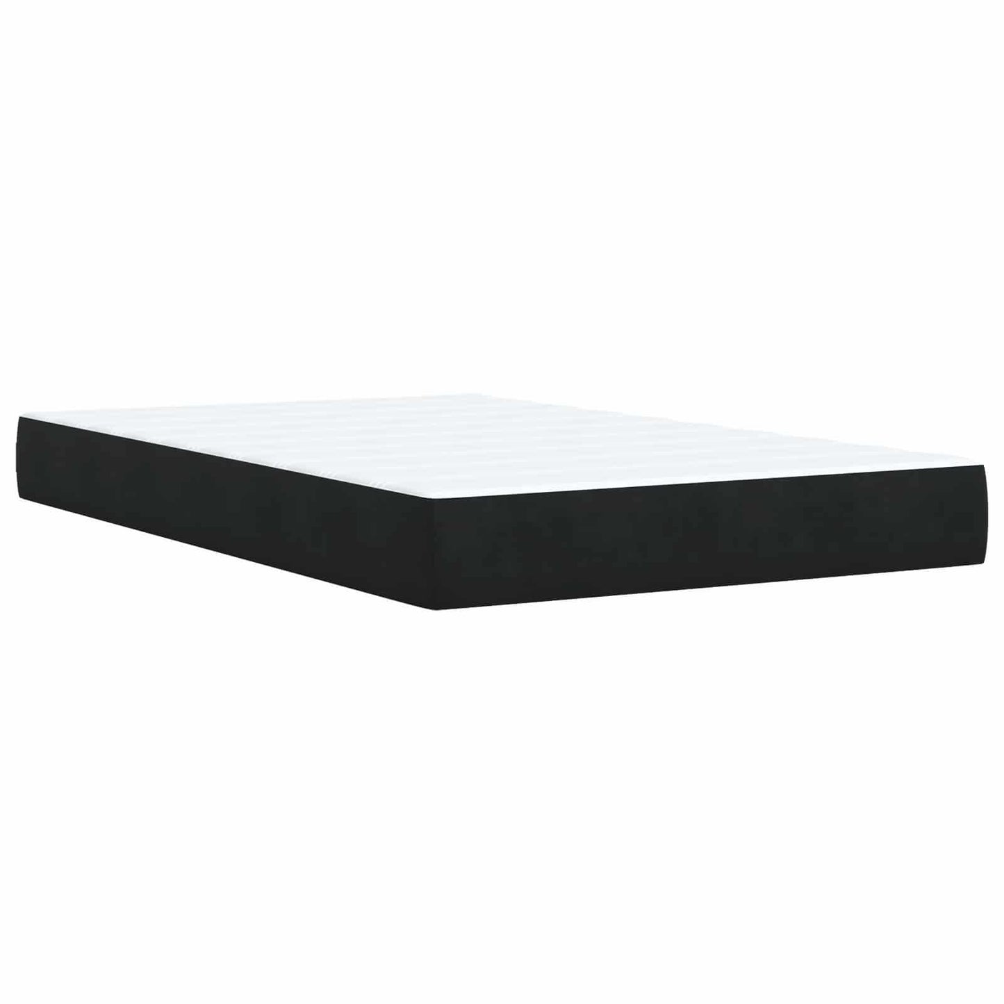 Letto box spring con materasso Nero 120 x 190 cm Velluto | homemem39