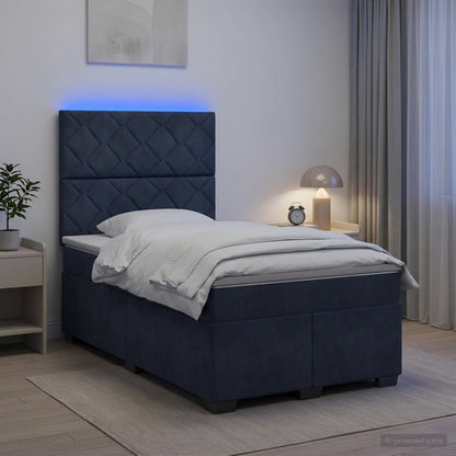 Letto box spring con materasso Grigio Scuro 120 x 190 cm | homemem39