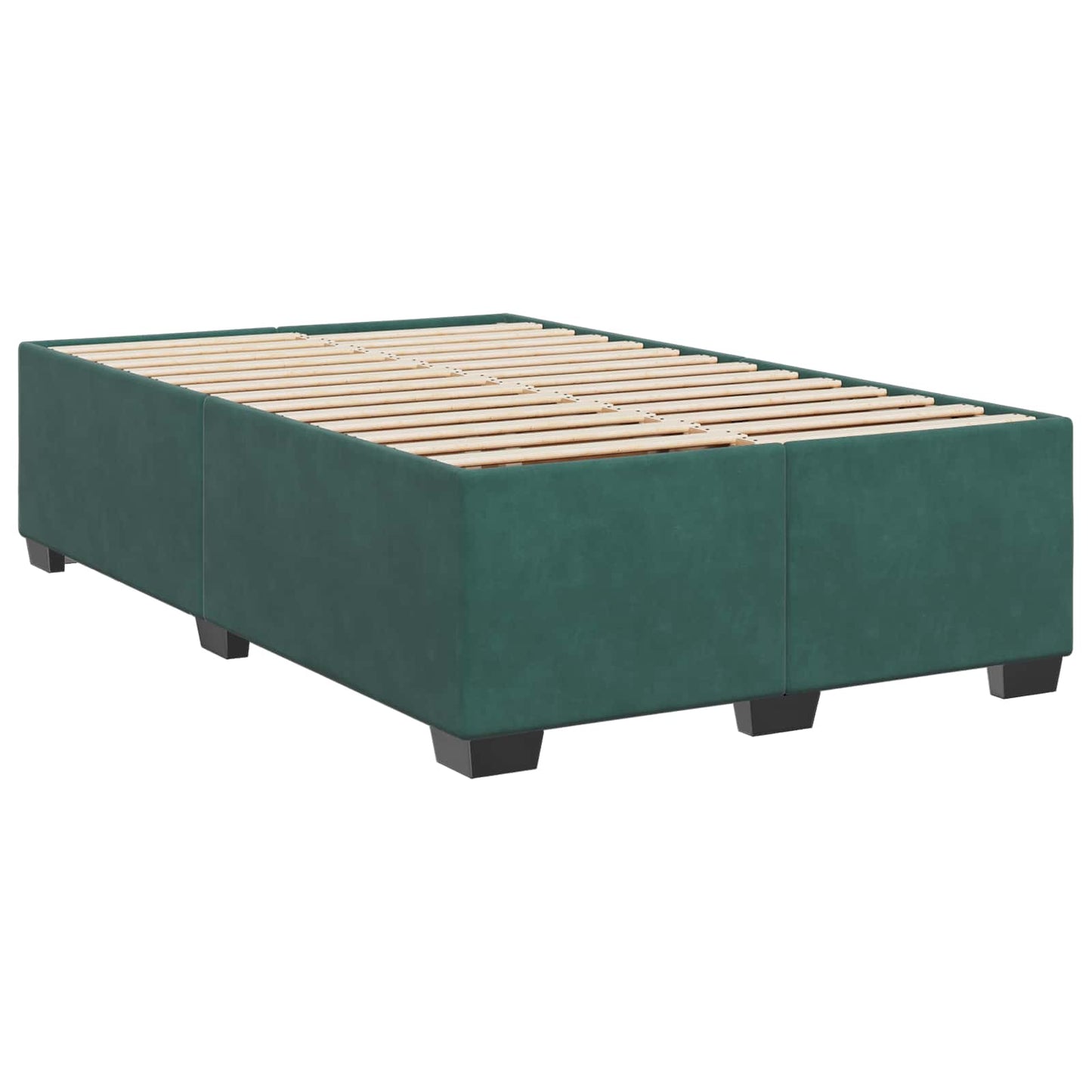 Letto box spring con materasso Verde Scuro 120 x 190 cm Velluto | homemem39