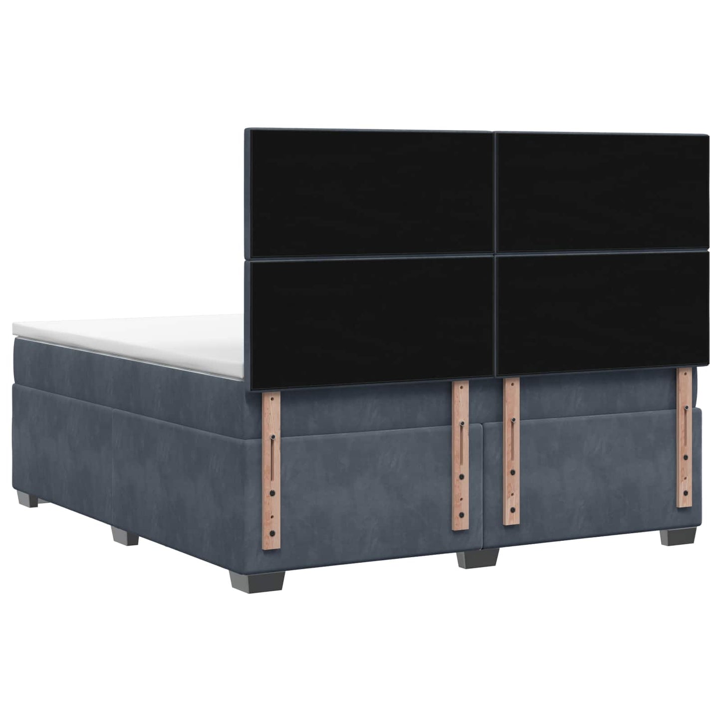 Letto box spring con materasso Grigio Scuro 140 x 190 cm | homemem39