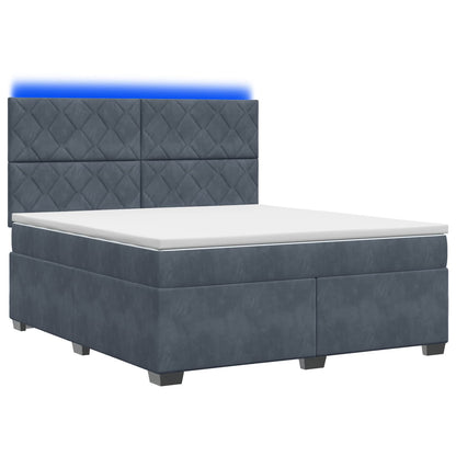Letto box spring con materasso Grigio Scuro 140 x 190 cm | homemem39