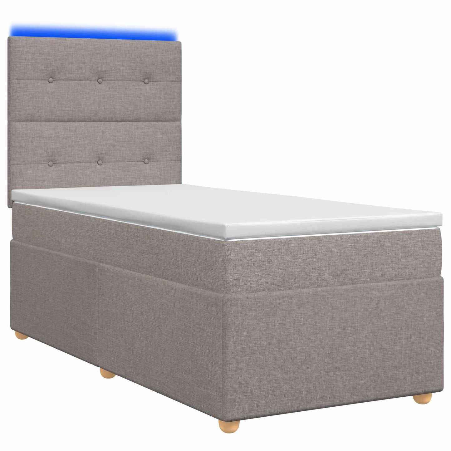 Letto box spring con materasso Tortora 100 x 200 cm Tessuto | homemem39