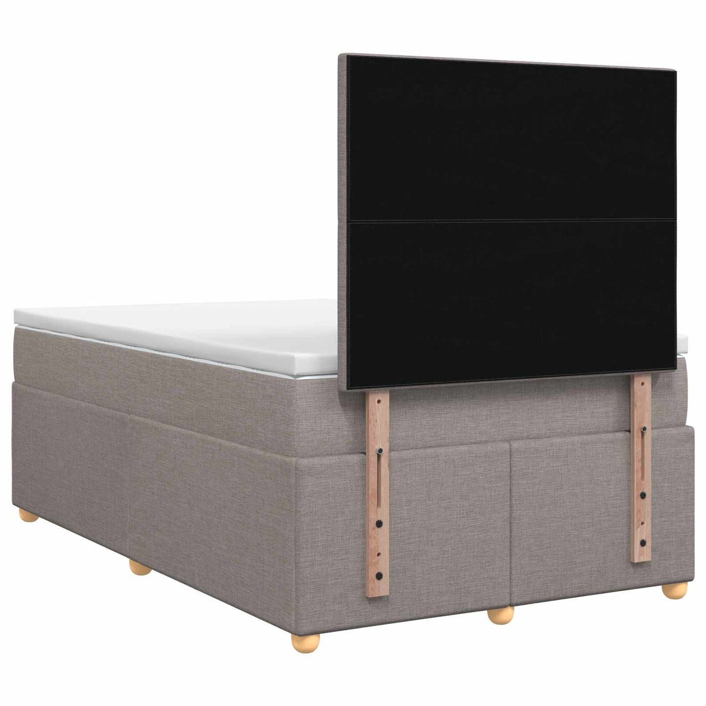 Letto box spring con materasso Tortora 120 x 200 cm Tessuto | homemem39