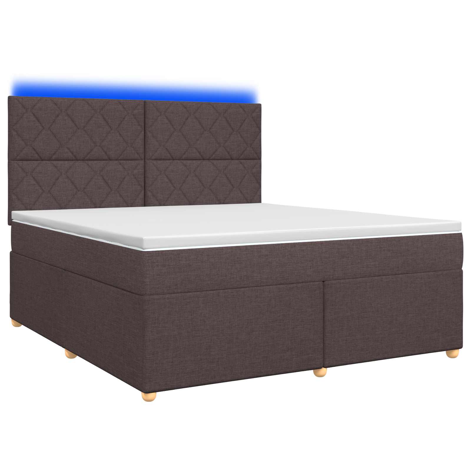 Letto box spring con materasso Marrone Scuro 140 x 200 cm | homemem39