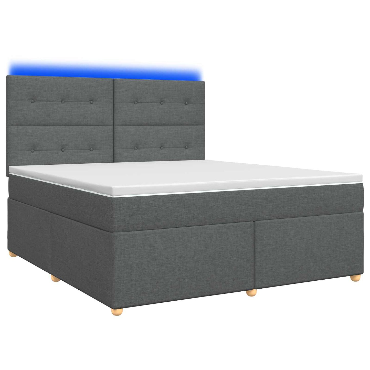 Letto box spring con materasso Grigio Scuro 180 x 200 cm | homemem39