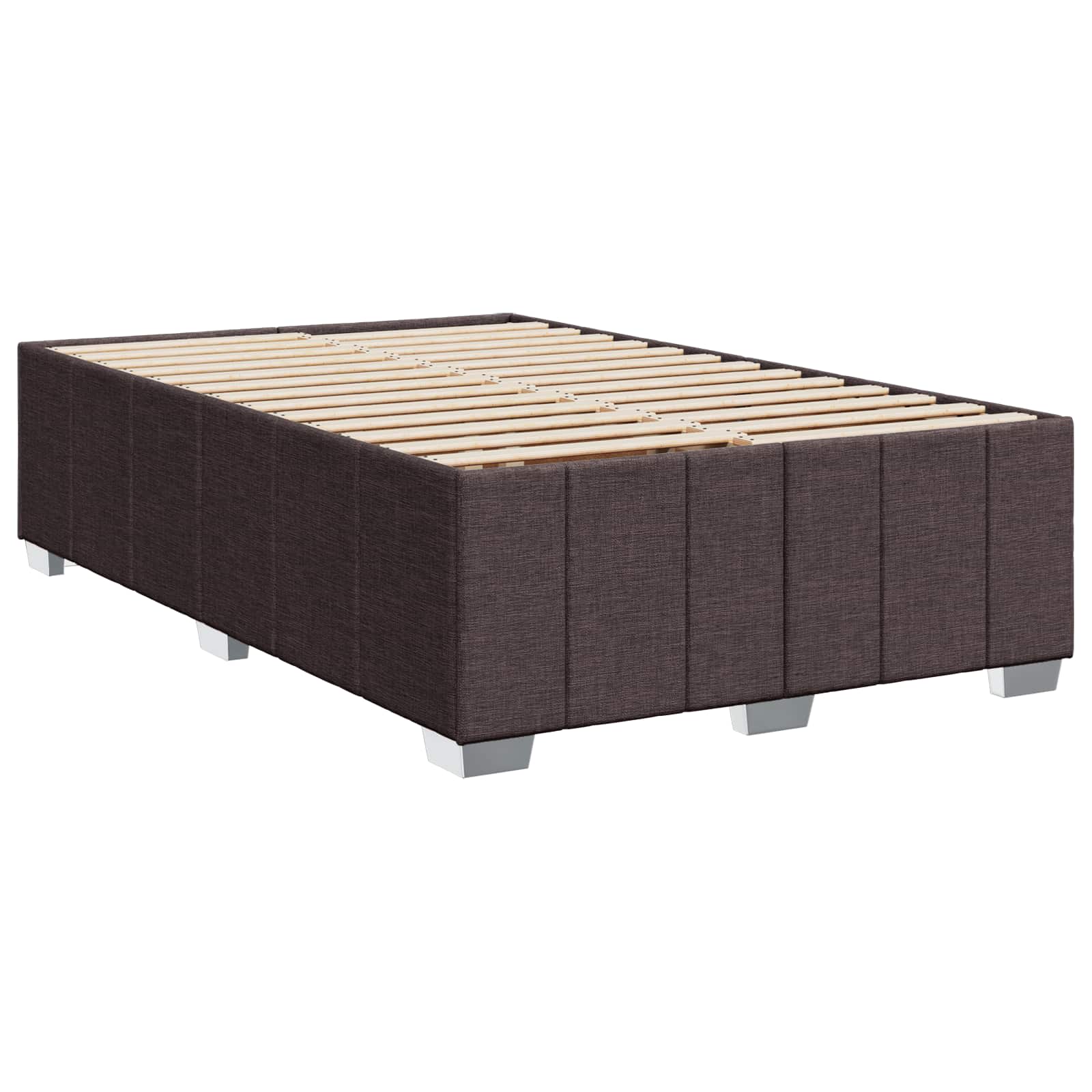 Letto Box Spring LED con Materasso Marrone Scuro 120 x 190 cm | homemem39