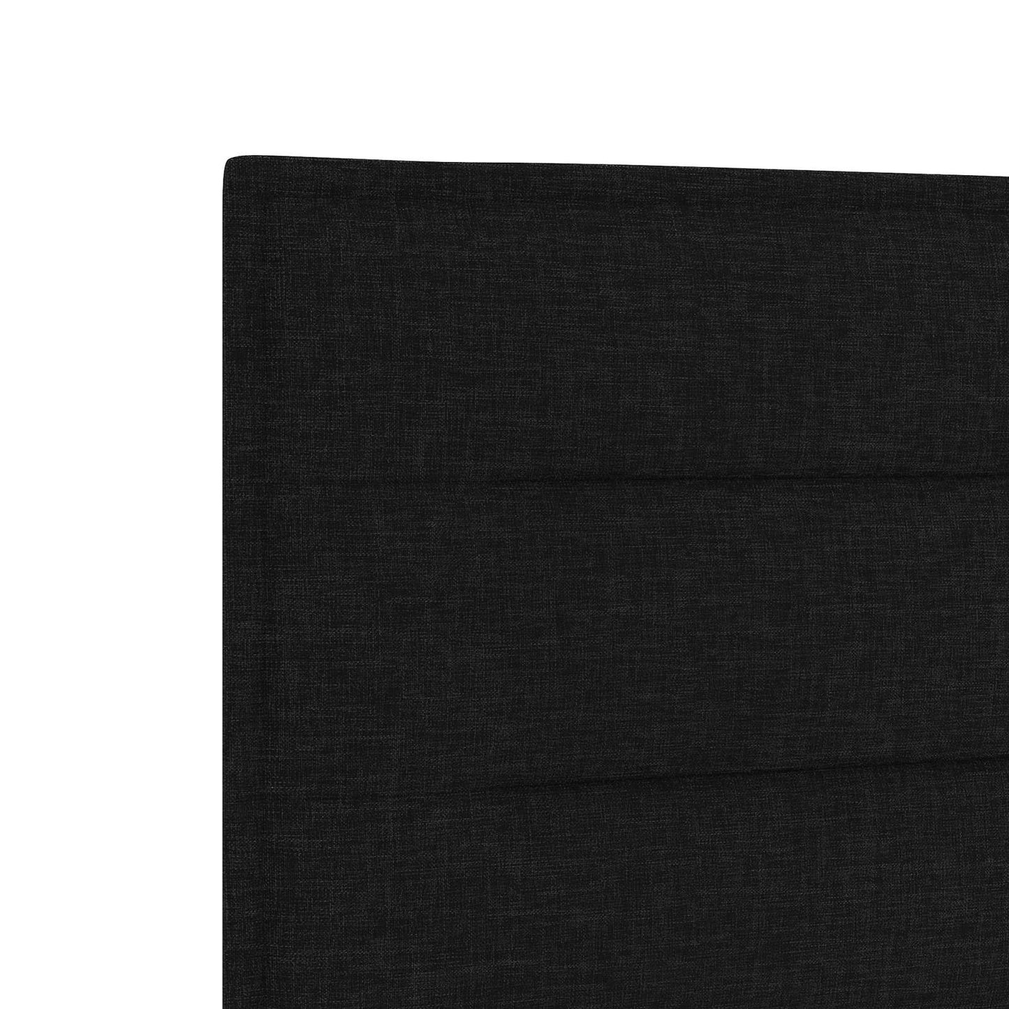 Letto Box Spring LED con Materasso Nero 140 x 190 cm Tessuto