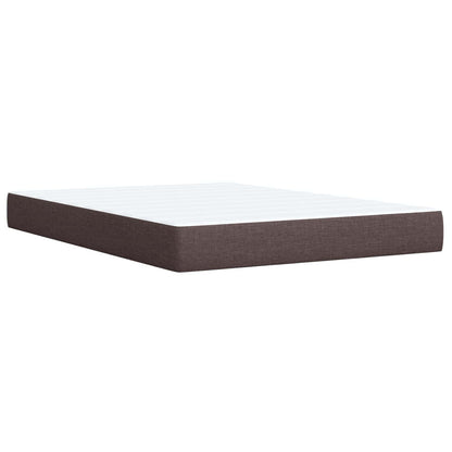 Letto Box Spring LED con Materasso Marrone Scuro 140 x 200 cm | homemem39
