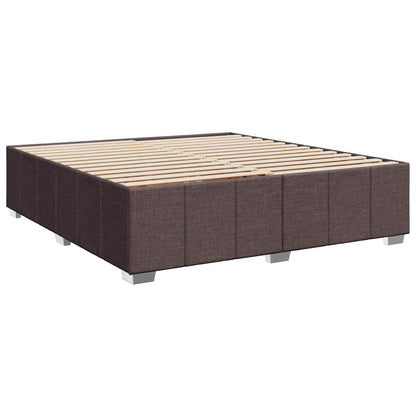 Letto Box Spring LED con Materasso Marrone Scuro 200 x 200 cm | homemem39