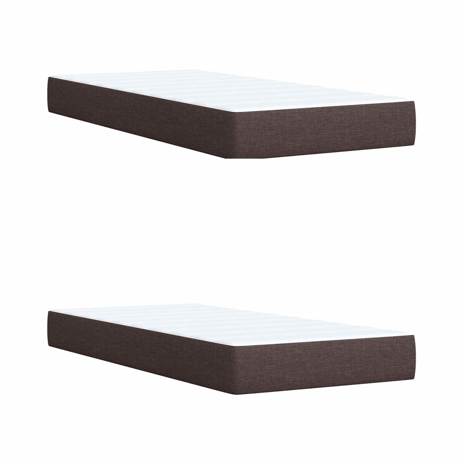 Letto Box Spring LED con Materasso Marrone Scuro 200 x 200 cm | homemem39