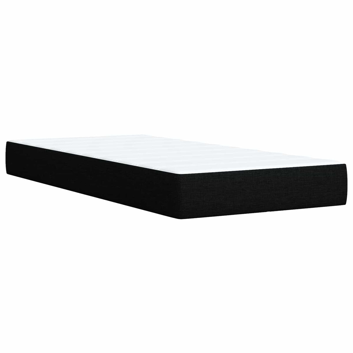 Letto Box Spring LED con Materasso Nero 90 x 190 cm Tessuto | homemem39