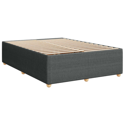 Letto Box Spring LED con Materasso Grigio Scuro 140 x 190 cm | homemem39