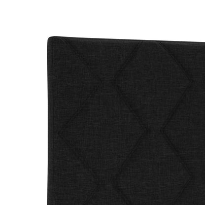 Letto Box Spring LED con Materasso Nero 140 x 190 cm Tessuto | homemem39