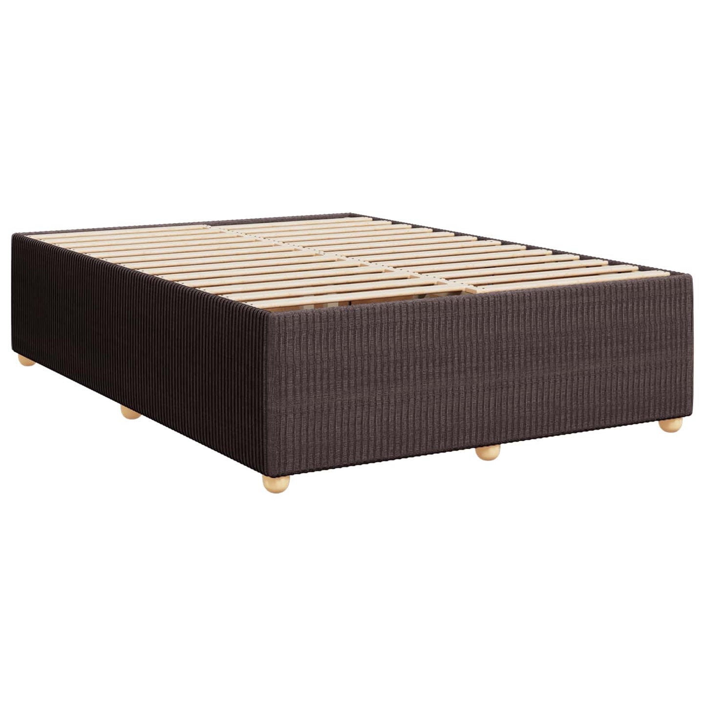 Letto Box Spring LED con Materasso Marrone Scuro 140 x 190 cm | homemem39