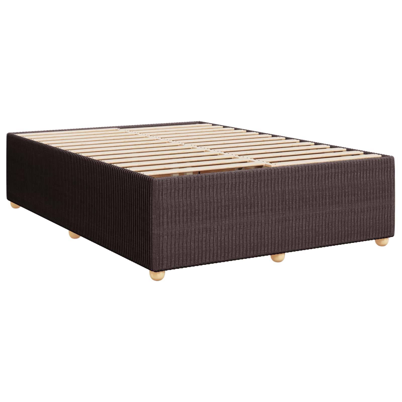 Letto Box Spring LED con Materasso Marrone Scuro 140 x 190 cm | homemem39