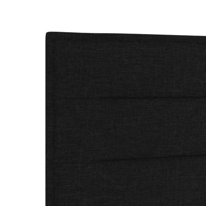 Letto Box Spring LED con Materasso Nero 180 x 200 cm Tessuto