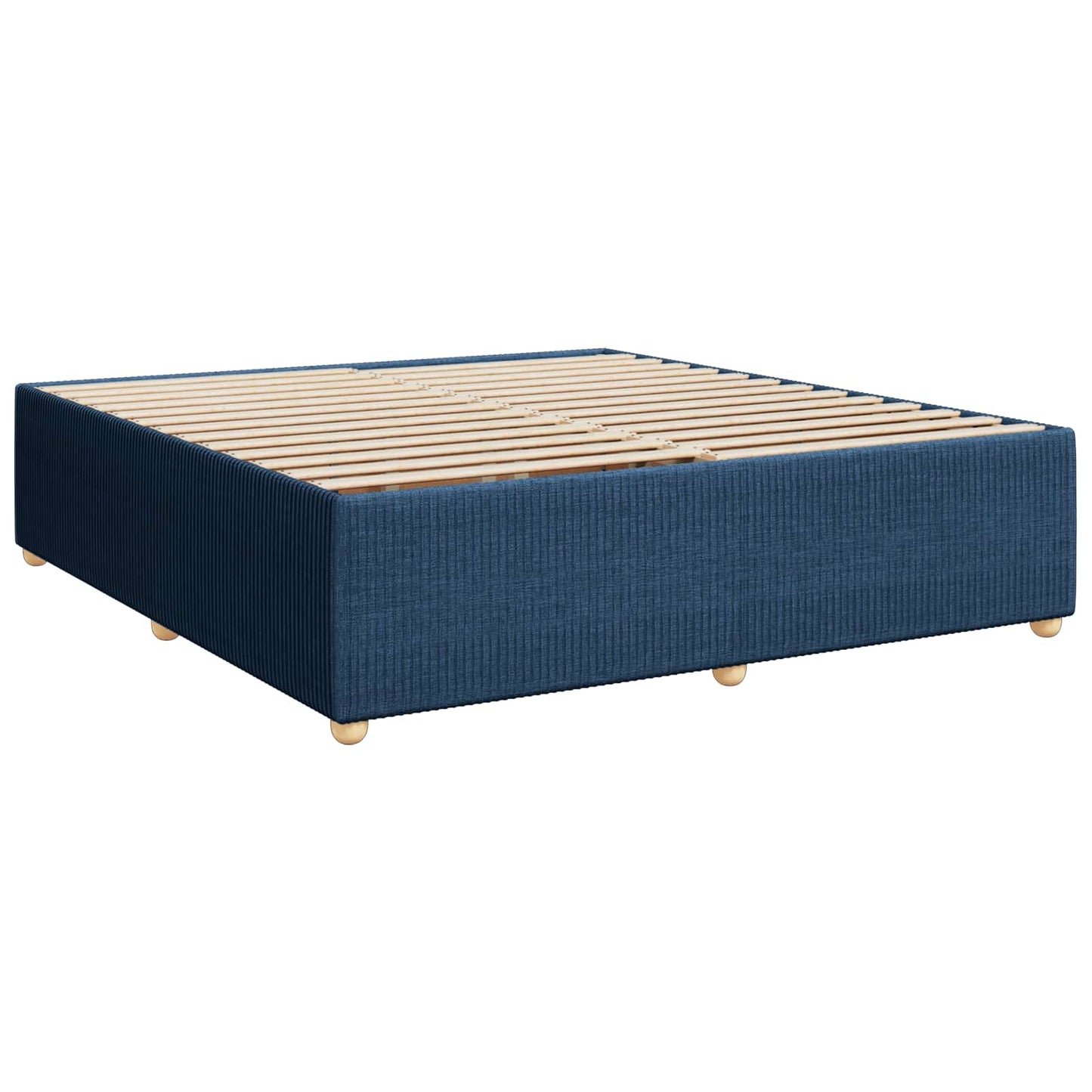 Letto Box Spring LED con Materasso Blu 200 x 200 cm Tessuto | homemem39