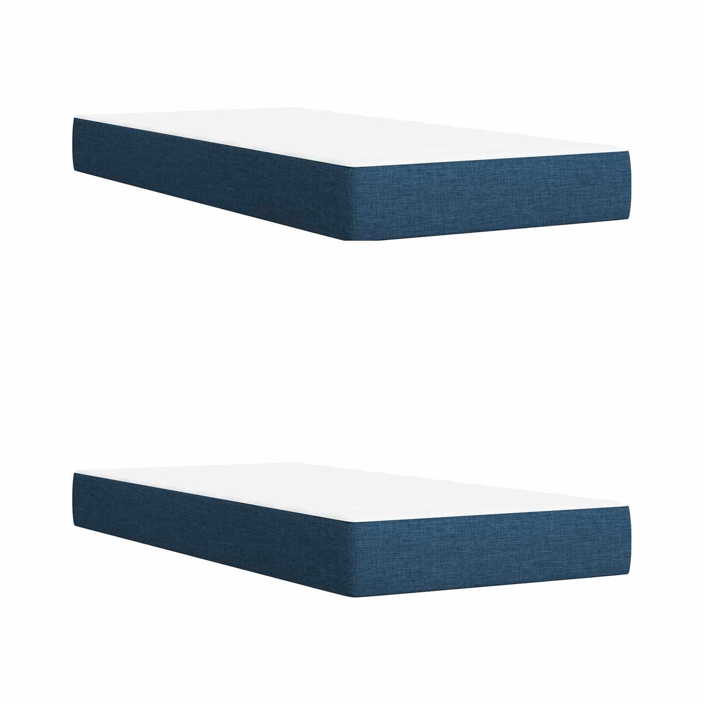 Letto Box Spring LED con Materasso Blu 200 x 200 cm Tessuto | homemem39