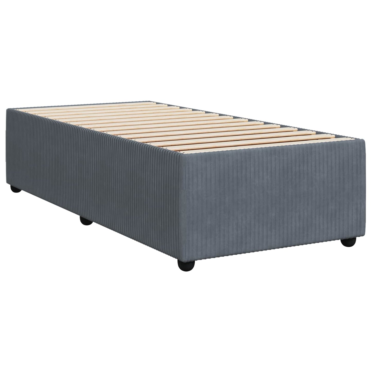 Letto Box Spring LED con Materasso Grigio Scuro 80 x 200 cm | homemem39