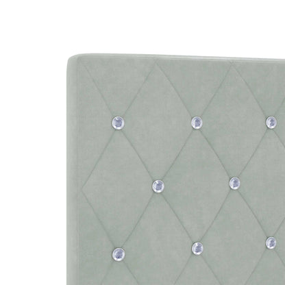 Letto Box Spring LED con Materasso Grigio Chiaro 100 x 200 cm | homemem39
