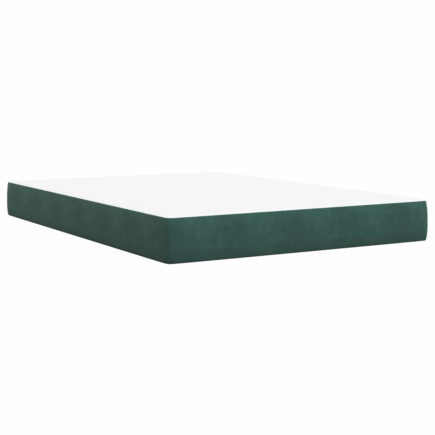 Letto Box Spring LED con Materasso Verde Scuro 140 x 190 cm