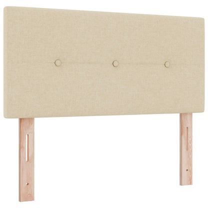 Letto ottomano con materasso Crema 120 x 190 cm Tessuto | homemem39