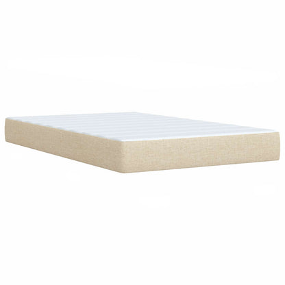 Letto ottomano con materasso Crema 120 x 190 cm Tessuto | homemem39