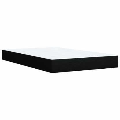 Letto ottomano con materasso Nero 120 x 200 cm Tessuto