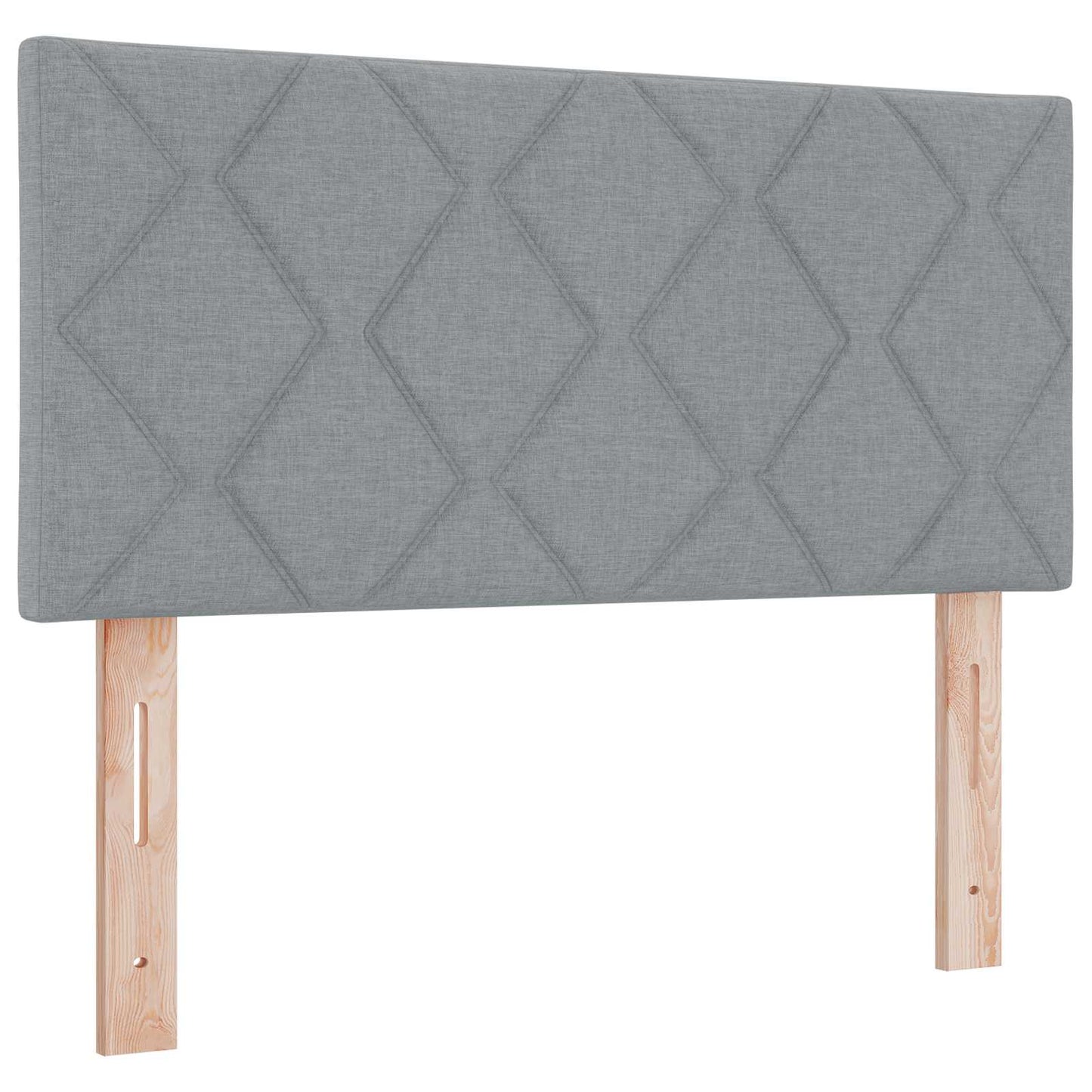 Letto ottomano con materasso Grigio Chiaro 100 x 200 cm Tessuto