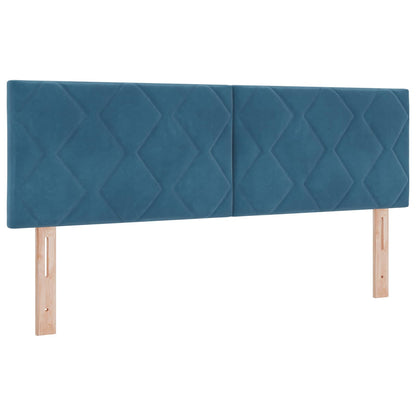 Letto ottomano con materasso Blu Scuro 160 x 200 cm Velluto | homemem39
