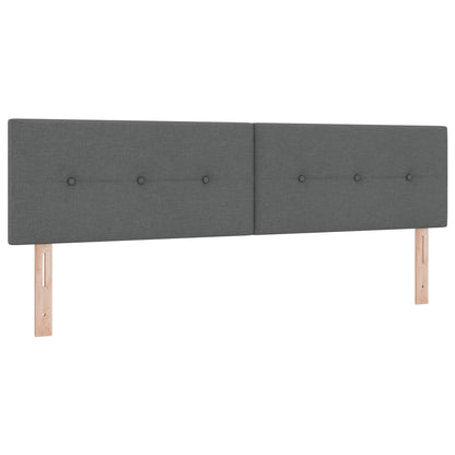 Letto ottomano con materasso 2 pz Grigio Scuro Tessuto | homemem39
