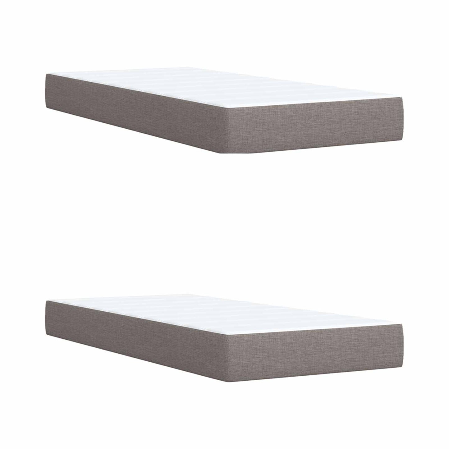 Letto ottomano con materasso con testiera 2 pz Tortora Tessuto | homemem39