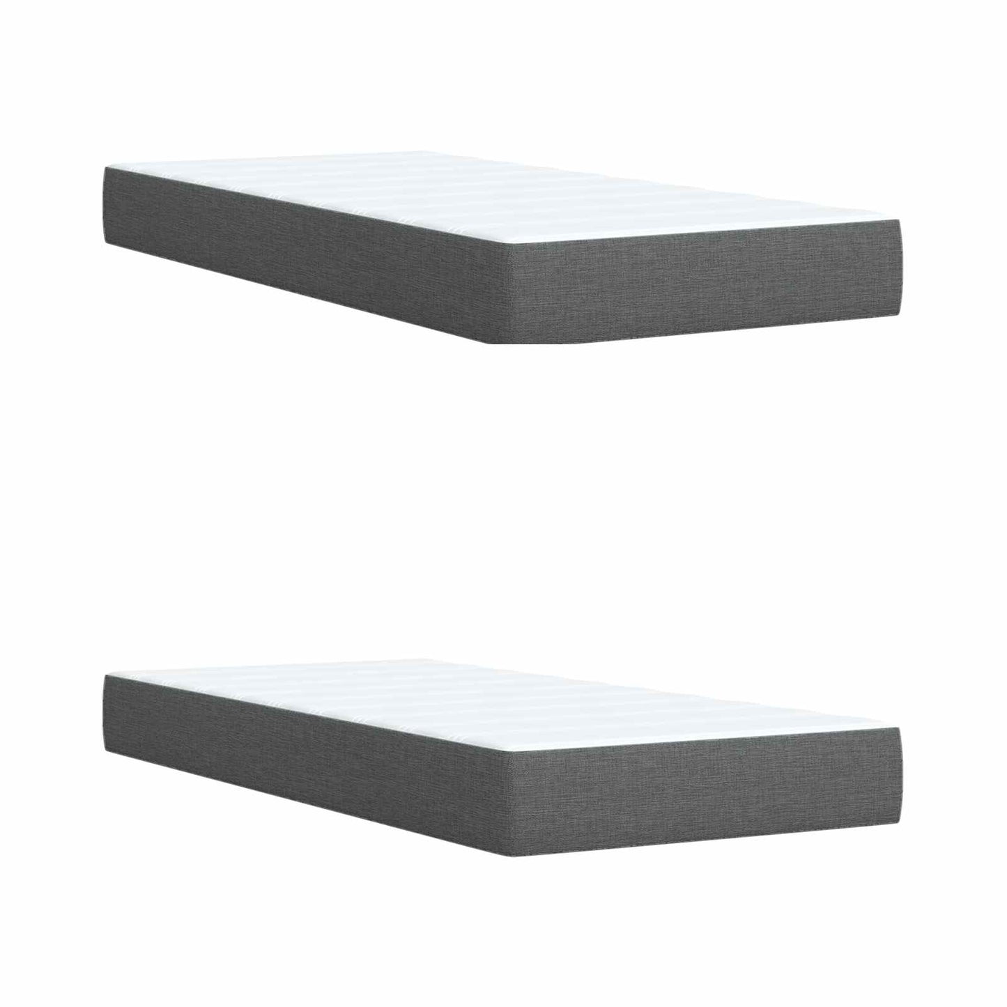 Letto ottomano con materasso 2 pz Grigio Scuro Tessuto | homemem39