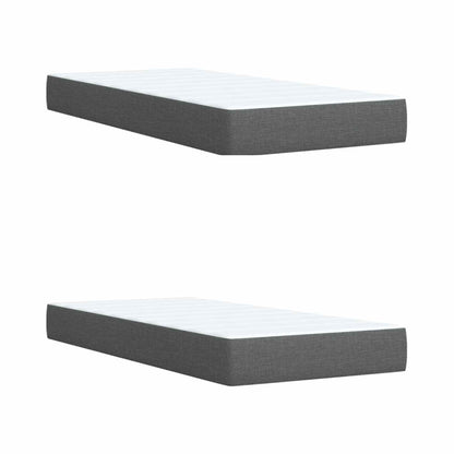Letto ottomano con materasso 2 pz Grigio Scuro Tessuto | homemem39
