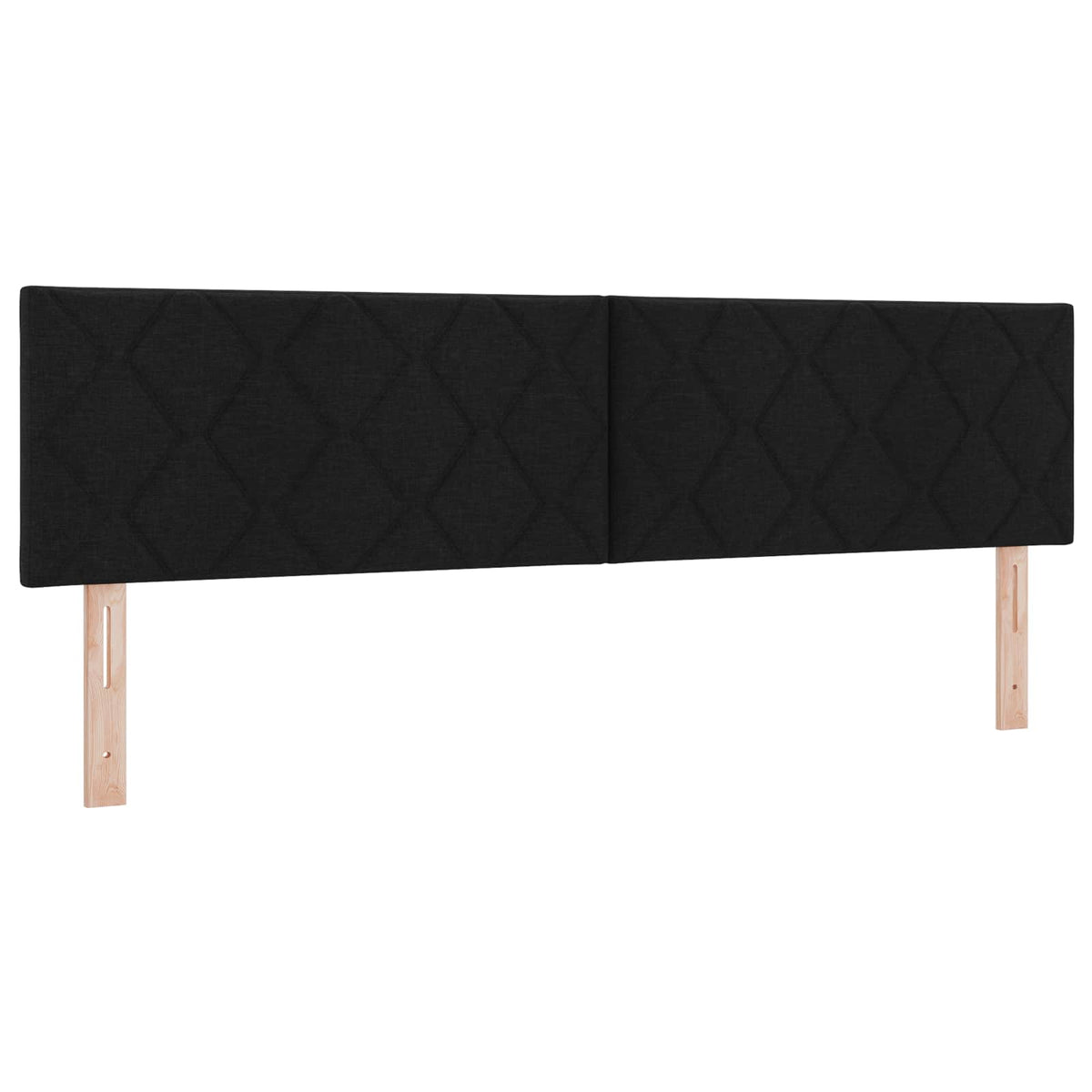 Letto ottomano con materasso con testiera 2 pz Nero Tessuto | homemem39