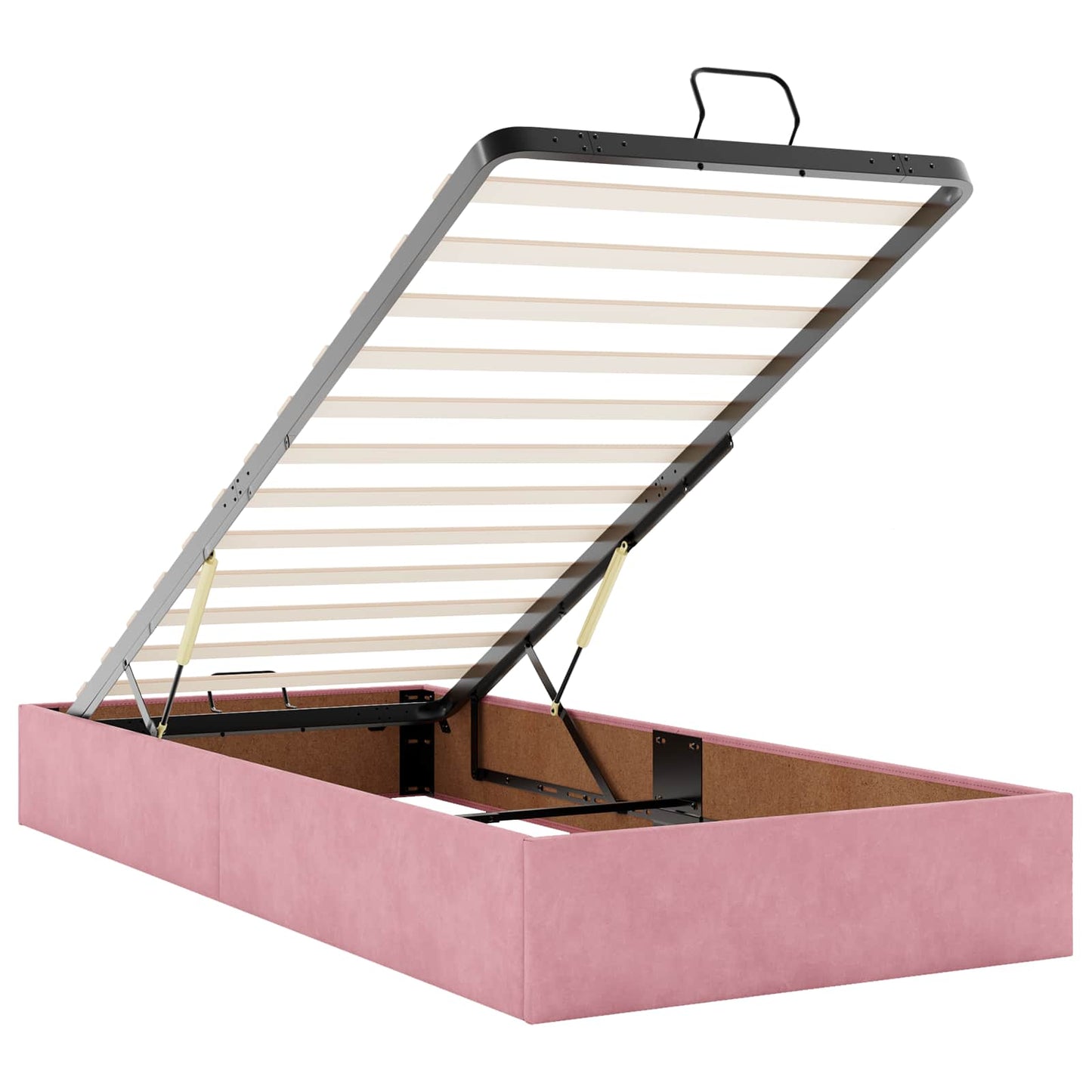 Letto ottomano con materasso con testiera 2 pz Rosa Velluto | homemem39