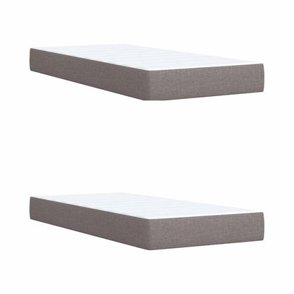 Letto Ottomano con Materasso e LED Tortora 200 x 200 cm Tessuto | homemem39