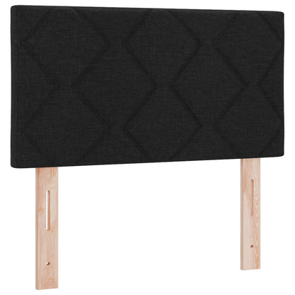 Letto Ottomano con Materasso e LED Nero 80 x 200 cm Tessuto
