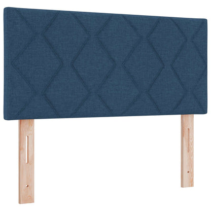 Letto Ottomano con Materasso e LED Blu 120 x 200 cm Tessuto